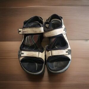 ECCO Sandals Womens 10 10.5  US 41 EU Beige Leather Yucatan Off Road Golf Shoes